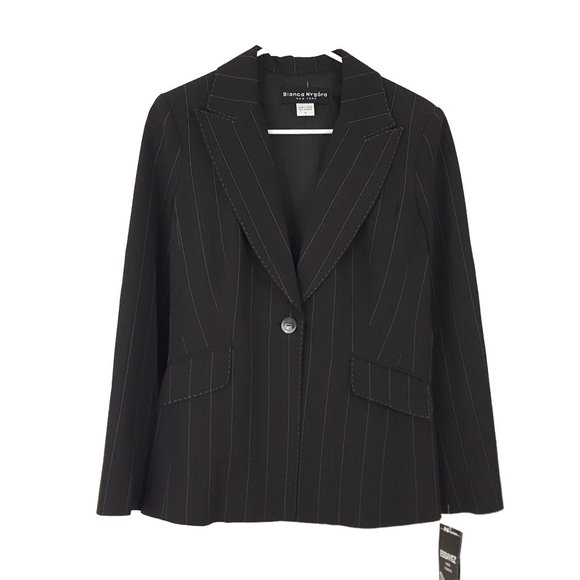 Bianca Nygard Jackets & Blazers - Bianca Nygard Button Blazer Suit Jacket, Women's Size 4 Striped